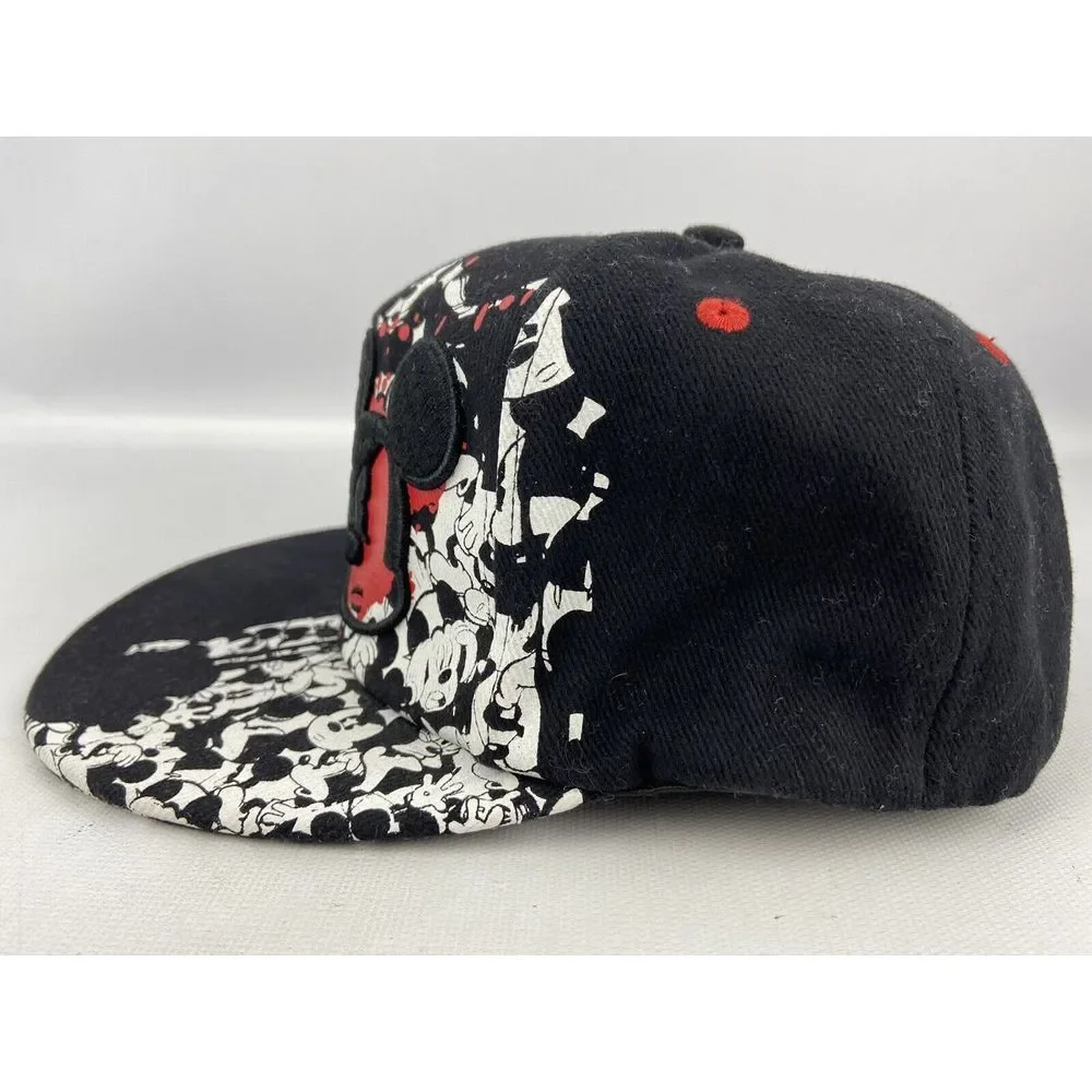 Mickey Mouse Hat Cap Black Disney Parks‎ Authentic Original Youth Size Flat Bill